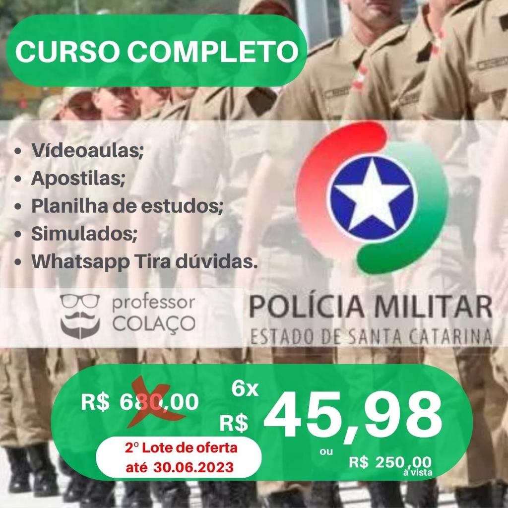 Curso Preparatório para o Concurso da Polícia Militar de Goiás - Soldado -  BRASIL CUPONS