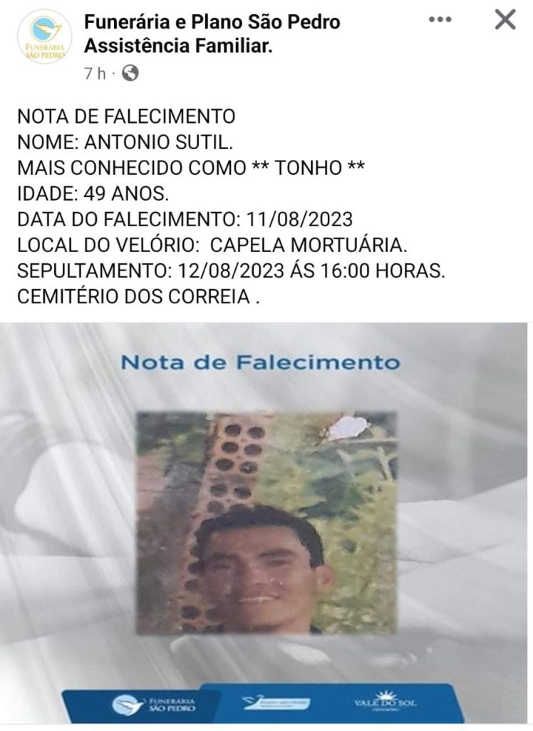 Homicídio ocorreu na noite de sexta-feira